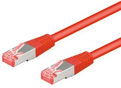 Goobay Pečkordas, CAT6, S / FTP, 0,25 m, raudona (93214)