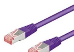 Goobay 3m CAT 6 pataisų kabelis, S/FTP (PiMF), violetinis