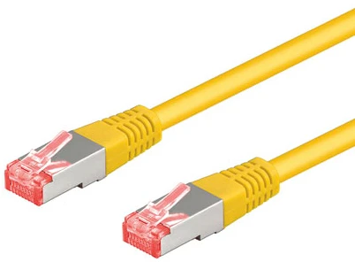 Goobay CAT 6 jungiamasis kabelis, S/FTP (PiMF), Geltonas - Kabelio ilgis 0,25 m