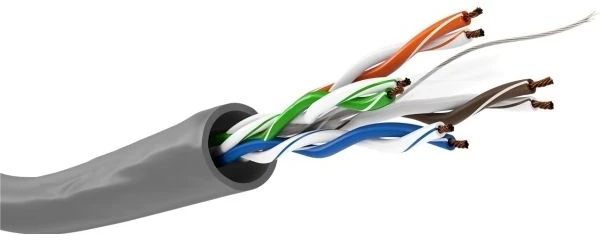Goobay CAT 6 tinklo kabelis, U/UTP, pilkas, 100m, 100 m, Cat6, U/UTP (UTP), pilkas