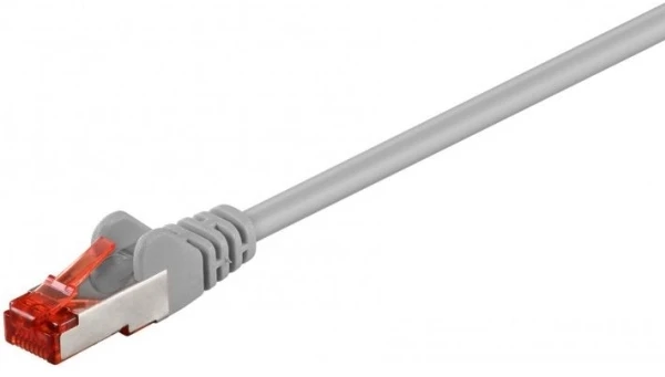 Goobay 0,25 m CAT 6 pataisų kabelis, S/FTP (PiMF), pilkas