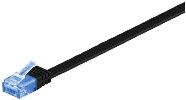 Goobay Kabelis LAN Patchcord CAT 6A UTP PŁASKI juodas 15m
