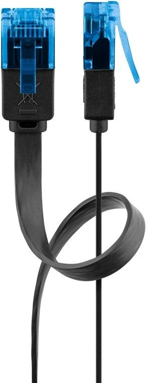 Goobay Kabelis LAN Patchcord CAT 6A UTP PŁASKI juodas 5m