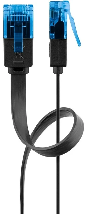 Goobay Kabelis LAN Patchcord CAT 6A UTP PŁASKI juodas 5m