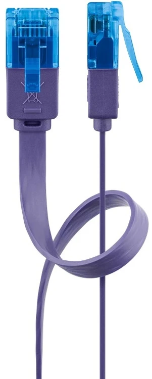 Goobay Kabelis LAN Patchcord CAT 6A UTP PŁASKI violetinė 1m
