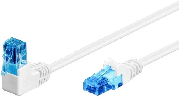 Goobay GOOBAY Patchcord U/UTP Cat. 6A Stulpeliai / Kampinis 90 Baltas 3m