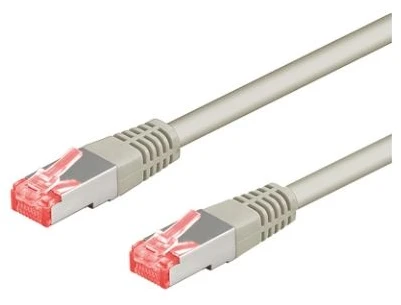 Goobay CAT 6a S/FTP CU 1m Pilka