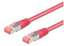 Goobay CAT 6A S/FTP LAN Patchcord kabelis, rožinis, 1,5 m