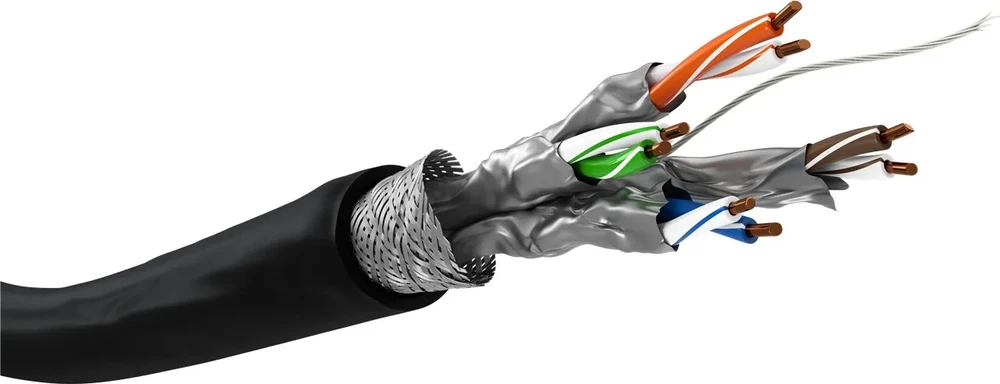 Skrętka CAT7 S/FTP AWG 23/1 PE Goobay juoda 100m