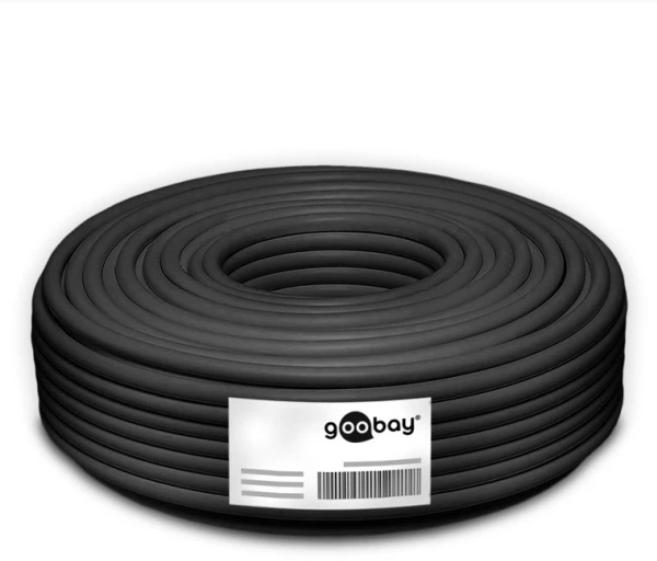 Skrętka CAT7 S/FTP AWG 23/1 PE Goobay juoda 100m