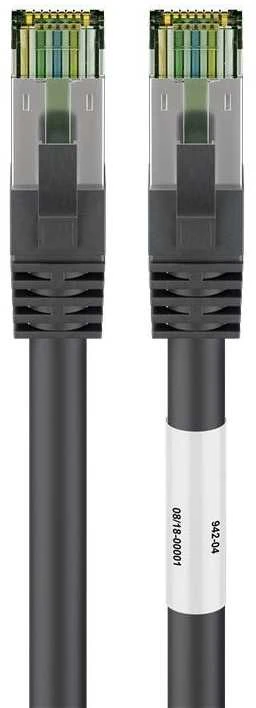 Goobay CAT8.1 S / FTP (PiMF) tinklo kabelis, 0,25 m, juodas