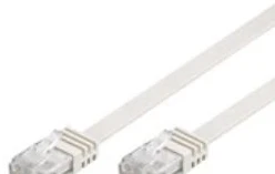 Goobay Plokščias tinklo kabelis patchcord kat. 5e U/UTP 10 m Baltas (93363)