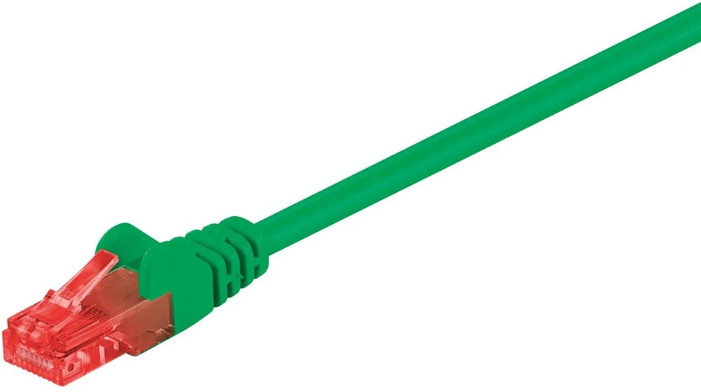 „Goobay Wentronic Goobay CAT 6“ komutacinis kabelis, U/UTP, žalias, 2 m - CCA vario jungtys (68400)