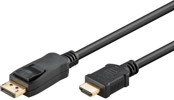 Goobay DisplayPort į HDMI adapterio kabelis, 1 m, 1 m, DisplayPort, HDMI Type A (standartinis), vyriškas, vyriškas, tiesus