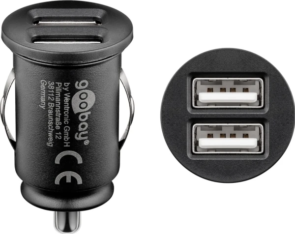 Goobay įkroviklis Automobilinis įkroviklis 2xUSB 4.8A 12 / 24V DC 4520