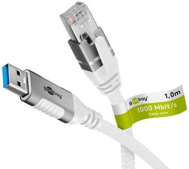 Kabelis USB Goobay USB-A - RJ-45 3 m Baltas (RB74160)