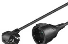 Goobay maitinimo laido ilgintuvas 3,0 m juodas - 93093