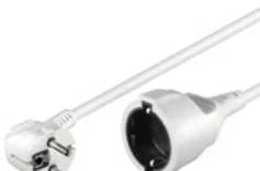 Goobay prailginimo laidas su įžeminimo kontaktu, 5 m, baltas, 5 m, F tipo maitinimo kištukas, F tipo maitinimo kištukas, H05VV-F3G, 250 V