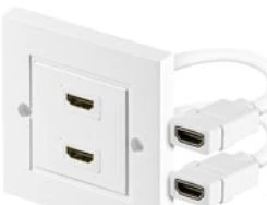Goobay Rozetė HDMI sieninė 2lizdai