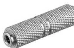 Audio adapterio 3.5 mm jungtis su rifliuotu korpusu