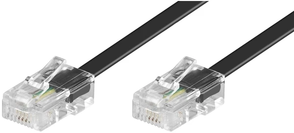 Goobay GOOBAY 10x ISDN Modulinis prijungimo kabelis 3 metrų juodas RJ45 jungtis 8P4C į RJ45 jungtis 8P4C - 50255