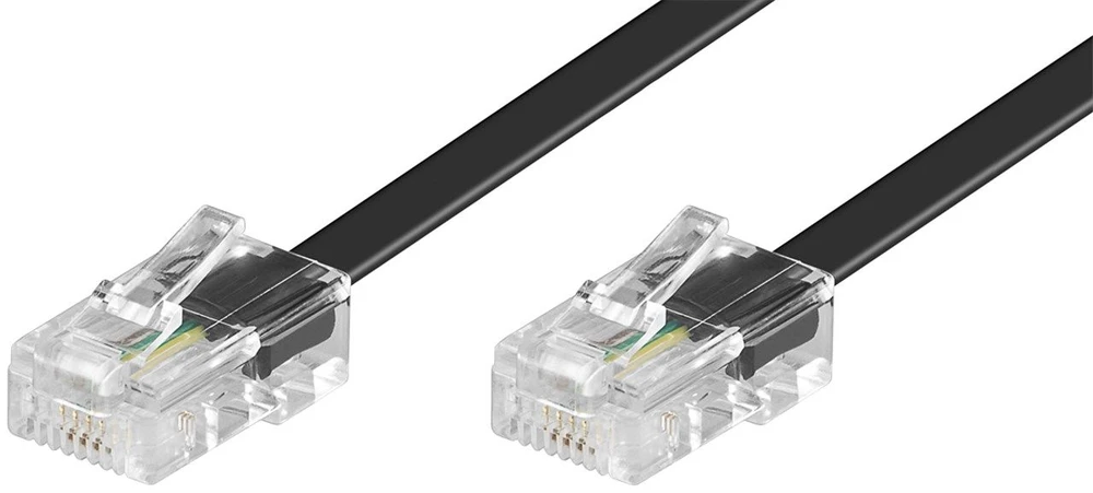 Goobay ISDN modulinis kabelis, 6 m, RJ-45, RJ-45, juodas, vyriškas, vyriškas