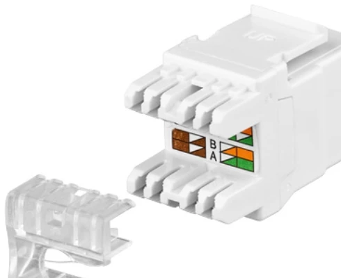 Goobay Gogobay 95738 Keystone modulis RJ45 CAT 5e, UTP, 100 MHz, baltas