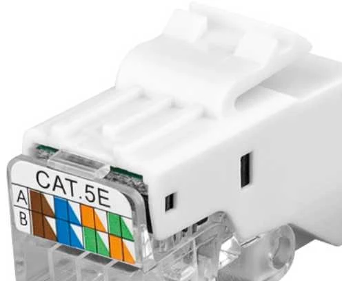 Goobay Gogobay 95739 Keystone modulis RJ45 CAT 5e, UTP, 100 MHz, baltas