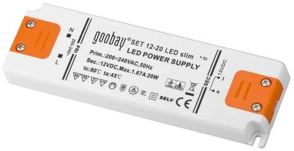 Goobay Maitinimo šaltinis/Transformator do LED 12 V (DC)/20 W