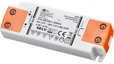 Goobay Maitinimo šaltinis/Transformator do LED 12 V (DC)/20 W