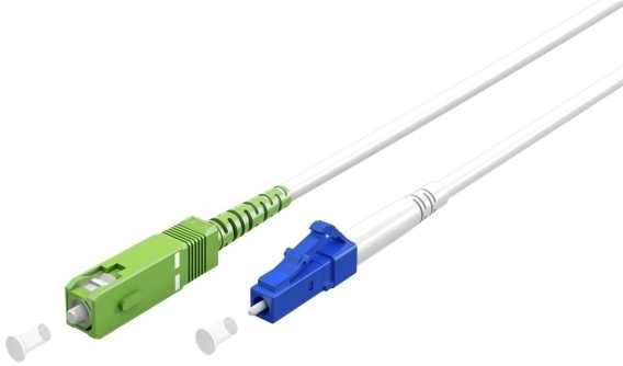 Goobay šviesolaidinis kabelis (FTTH), vienmodis (OS2) Baltas, baltas (Simplex), 25 m - Kabelio ilgis 25 m