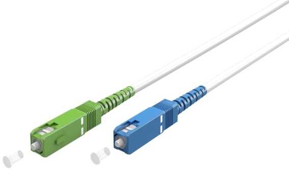 Goobay šviesolaidinis kabelis (FTTH), vienmodis (OS2) Baltas, baltas (Simplex), 25 m - Kabelio ilgis 25 m