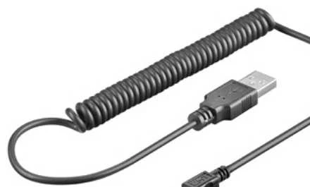 MicroUSB B - A susuktas laidas Goobay - 1m