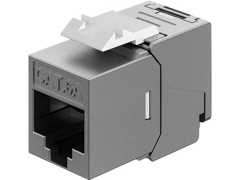 Goobay Modulis Keystone RJ45 CAT 6A, STP, Slim & Short, zacisk uziemiający - Wersja kolorystyczna