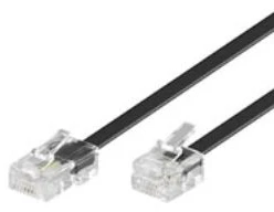 Goobay Modulinis telefono kabelis, 15 m, 15 m, RJ-45, RJ-11/RJ-14, Juodas, Vyrinis, Vyrinis