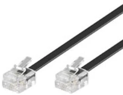 Goobay Modulinis telefono kabelis 50318 11/RJ14 vyr. (6P4C), RJ11/RJ14 vyr. (6P4C), 6 m, Juodas