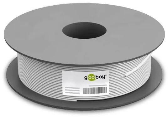 „Goobay“ | CAT 6a tinklo kabelis, S/FTP (PiMF) | 96094 | Kabelio tipas - apvalus kabelis. AWG 26/7 (daugiasienis). Skaitiklio skalė: taip. Kabelio apvalkalo skersmuo (apytiksliai) 6,3 mm. Vidinio laidininko medžiaga: CU (varis). Kabelio apvalkalo medžiaga: LSZH. Ekranų skaičius: 2. 1 tipas, ekranuojanti folija (aliuminis), PiMF. 2 tipas, ekranuojanti pynė (aliuminis). Atitinka LSZH reikalavimus: taip | • neterminuotas lankstus duomenų / jungiamasis kabelis, skirtas naudoti patalpose • dvigubai ekranuotas susuktos poros LAN kabelis • porų ekranavimas: PIMF (poros metalinėje folijoje) + išorinis ekranas: pynimas • Šis produktas nėra patvirtintas nuolatiniam montavimui pastatuose. | Pilkas