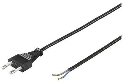 Goobay EURO jungiamasis kabelis (C CEE 7/16) 1,5 m H03VVH2-F 2x0,75 50085