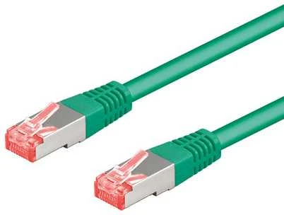 Goobay CAT 6 Jungiamasis laidas, S/FTP (PiMF), Žalias - Kabelio ilgis 0,25 m