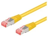 Goobay RJ45 tinklo kabelis S/FTP Cat6a 1,00 m geltonas