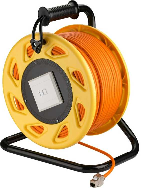 Goobay S/FTP telekomunikacijų prailginimo kabelis kat. 7A 4 x 2 x AWG23 LSZH oranžinis 90m (58938)