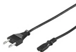 Goobay Type C, CEE 7/16 - C7 maitinimo laidas, 3 m, juodas