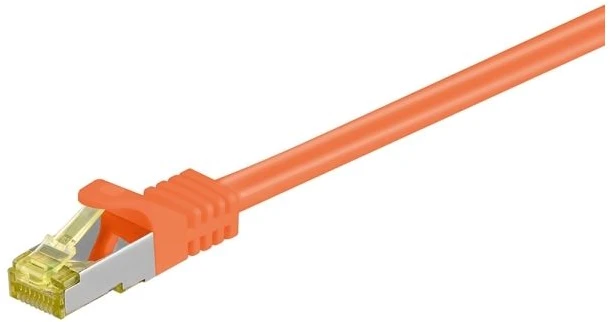 Goobay Wentronic goobay - Patch- Kabelis - RJ- 45 (M) iki RJ- 45 (M) - 15,0 m - SFTP, PiMF - Cat.7 RohCable - be halogenų, formos - oranžinis (91651)