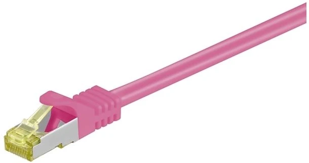 Goobay RJ-45 CAT7 5m, 5 m, Cat7, S/FTP (S-STP), RJ-45, RJ-45, Magenta