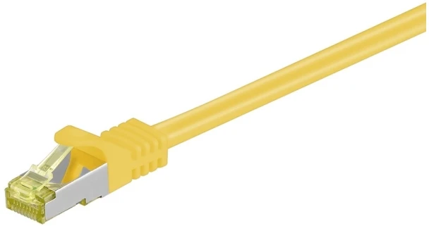 Goobay Wentronic goobay - Patch- Kabelis - RJ-45 (M) iki RJ-45 (M) - 5,0 m - SFTP, PiMF - Cat.7 RohCable - be halogenų, formos - geltonas (91620)