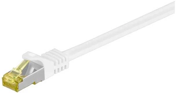 Goobay RJ45 tinklo kabelis CAT 6A S/FTP (PiMF), 500 MHz, su CAT 7 neapdorotu kabeliu, balta, 30m, 30 m, Cat7, S/FTP (S-STP), RJ-45, RJ-45, Balta
