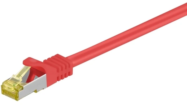Goobay Patchcord, S/FTP, Cat7, 0,25 m, raudona