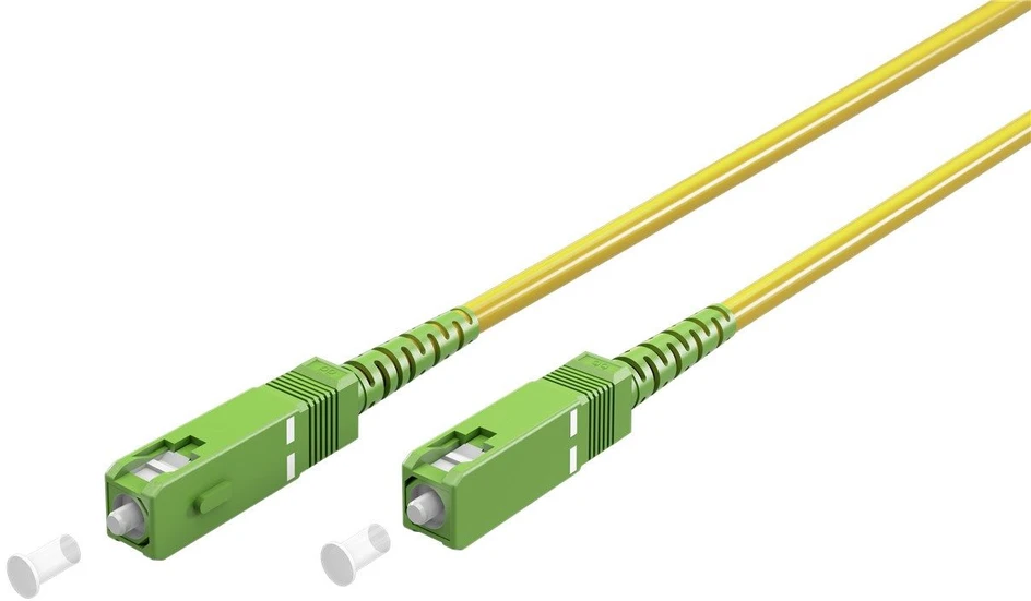 Goobay Šviesolaidinis kabelis (FTTH), vienmodis (OS2) geltonas, geltonas (simplex), 30 m – kabelio ilgis 30 m