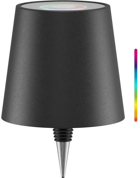 Goobay Belaidė LED butelių lempa, RGBW, juoda