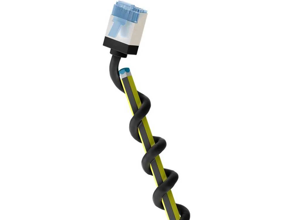 „Goobay 74315 Ultra-Flexible CAT 6A Komutacinis kabelis, Slim, U/FTP, 0.15 m, Juodas | „Goobay“